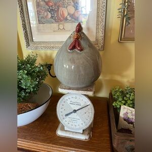 Pastoral Home Ceramic Fat Chicken Sculpture Decoration